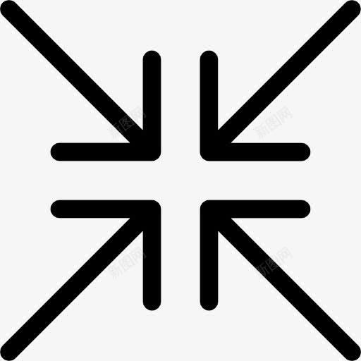 减少图标png_新图网 https://ixintu.com 多媒体选项 定位 最小化 界面 箭头方向