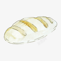 法式三明治免扣PNG图手绘面包矢量图高清图片