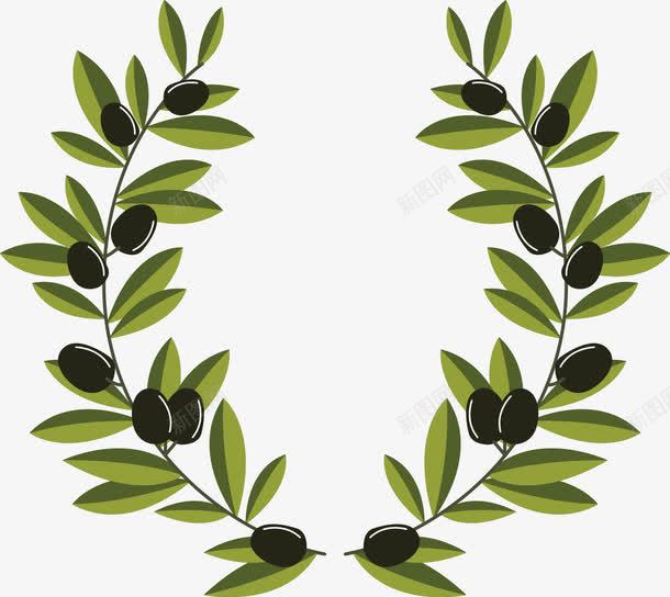 橄榄枝装饰png免抠素材_新图网 https://ixintu.com 和平 橄榄枝 装饰