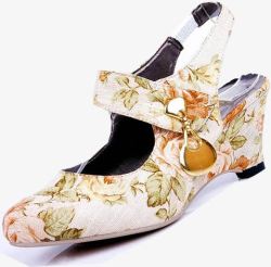 夏季中国风花纹女鞋素材