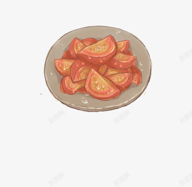 卡通手绘糖番茄png免抠素材_新图网 https://ixintu.com 卡通 吃货 大餐 手绘 插画 美食 食物 餐饮