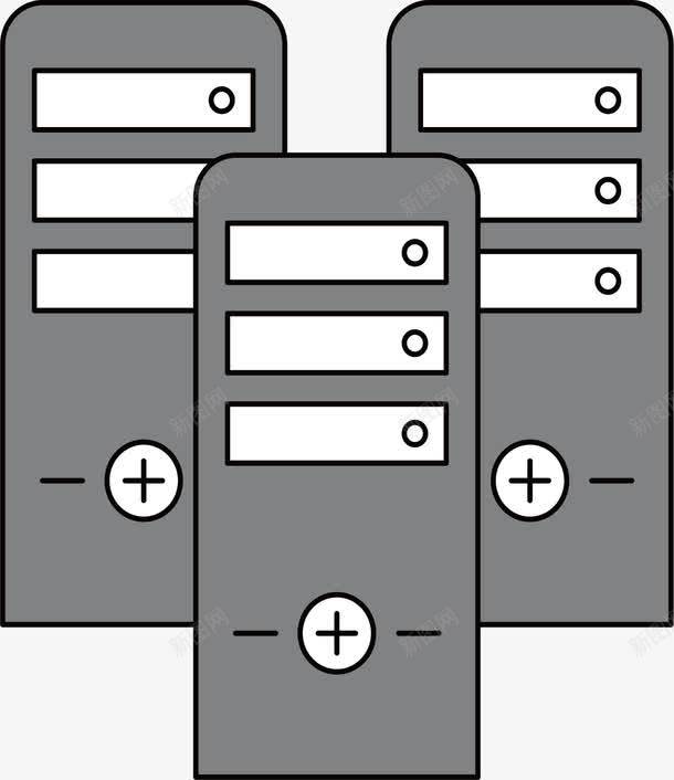 计算机硬件主机矢量图eps免抠素材_新图网 https://ixintu.com 主机箱 矢量素材 硬件设备 硬件设施 计算机硬件 矢量图