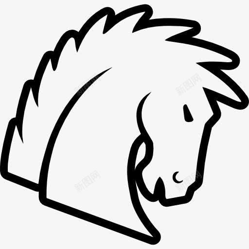 马的头了图标png_新图网 https://ixintu.com 动物 头 概述 轮廓 马