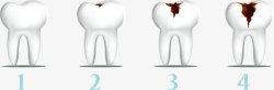 卡通牙齿破损的过程素材