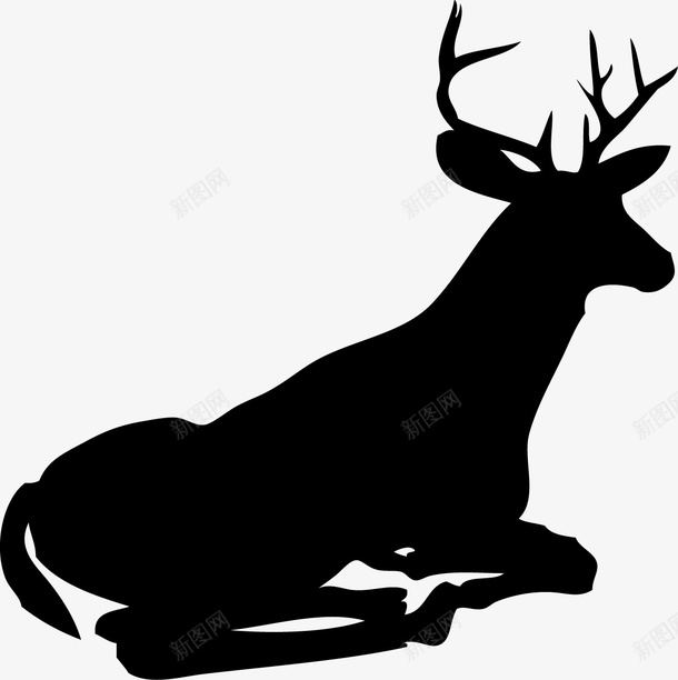 黑色小鹿图标png_新图网 https://ixintu.com PNG图形 PNG装饰 动物 小鹿 装饰 黑色