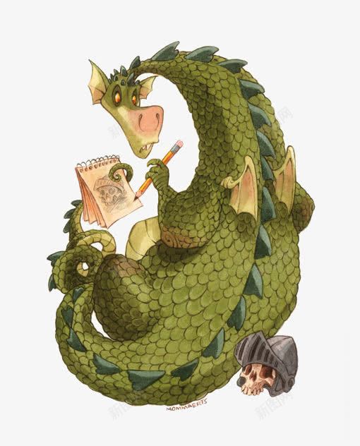 恐龙png免抠素材_新图网 https://ixintu.com 创意恐龙 喷火龙 巨星恐龙 画画 绿色恐龙