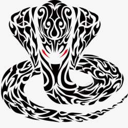 蛇纹身黑色纹身蛇高清图片