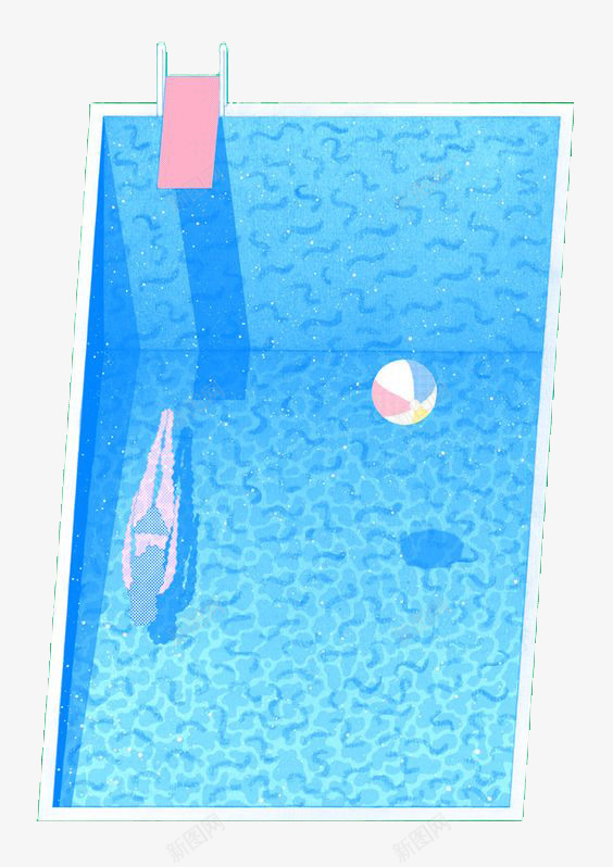 游泳的女人psd免抠素材_新图网 https://ixintu.com 女人 游泳 蓝色 运动
