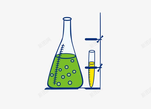 试管量杯矢量图ai免抠素材_新图网 https://ixintu.com 化学器皿 学习用品 试管 试管架 量杯 矢量图