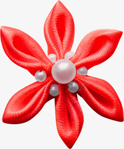 红色珍珠花朵素材