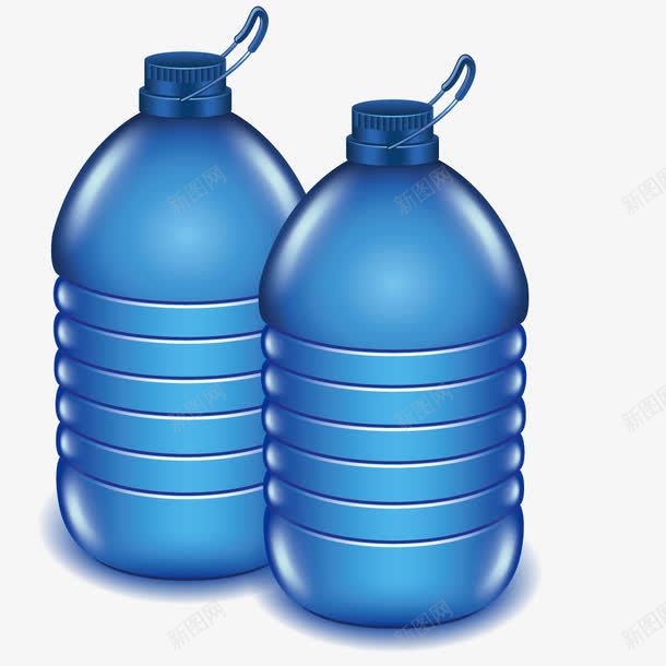 蓝色水桶png免抠素材_新图网 https://ixintu.com 塑料桶 大桶水 容器 手提水桶 手绘 模型
