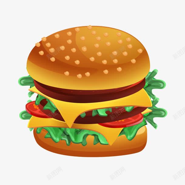 写实汉堡包png免抠素材_新图网 https://ixintu.com 快餐 快餐店海报素材 美味 美味食物 美式快餐