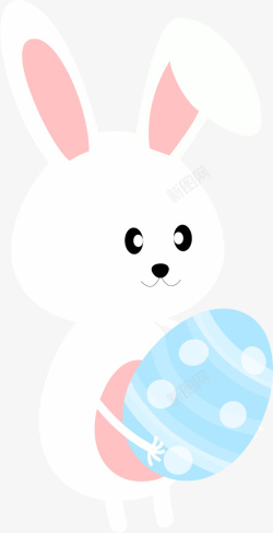 可爱的小白兔矢量图素材