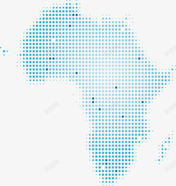 蓝色波点非洲地图矢量图ai免抠素材_新图网 https://ixintu.com 地图 波点地图 矢量png 蓝色波点 非洲 非洲地图 矢量图