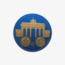 圆形勃兰登堡门纪念币素材