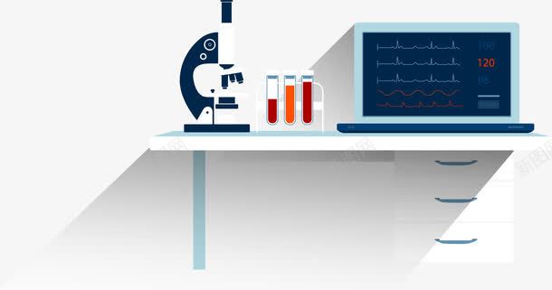 医生办公桌png免抠素材_新图网 https://ixintu.com 办公室 办公桌 医生 显微镜