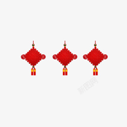 新年红色中国结素材