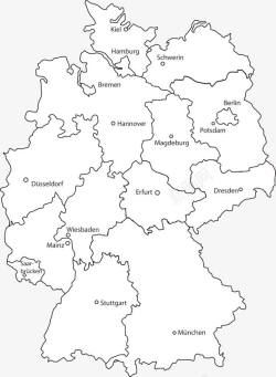 德国地图素材