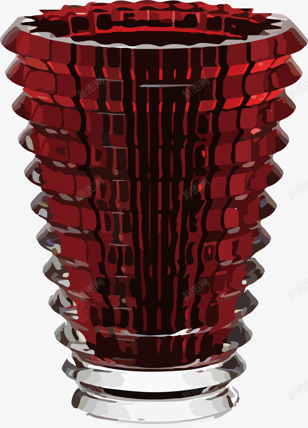 红色玻璃花瓶矢量图ai免抠素材_新图网 https://ixintu.com 创意 卡通手绘 水彩 玻璃花瓶 瓶子 红色 矢量图