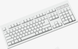 白色键盘矢量图素材