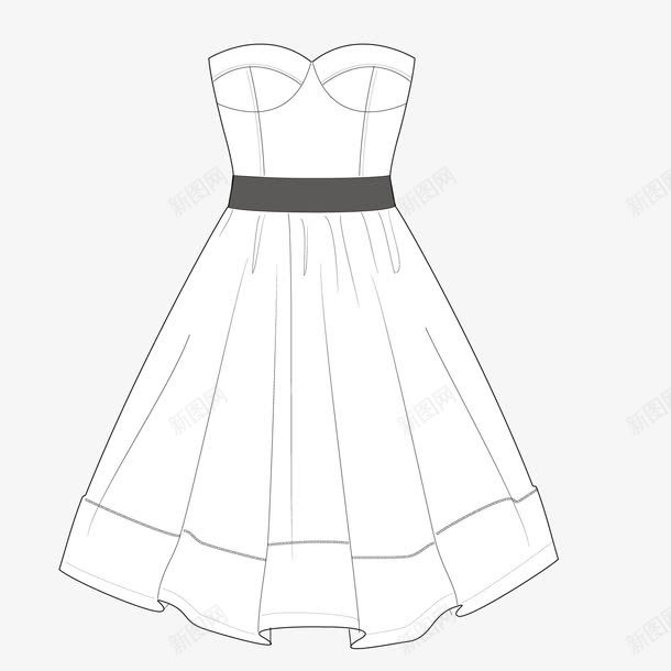 伴娘服装png免抠素材_新图网 https://ixintu.com 伴娘服 短裙 设计图