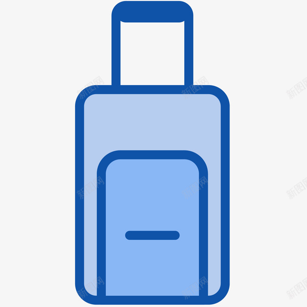 卡通蓝色线条拉杆行李箱png免抠素材_新图网 https://ixintu.com 卡通 拉杆 线条 蓝色 行李箱