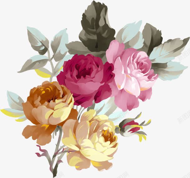 创意合成花卉植物水彩手绘png免抠素材_新图网 https://ixintu.com 创意 合成 植物 水彩 花卉