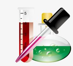彩色实验试剂矢量图素材