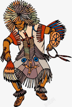 土著人跳舞素材