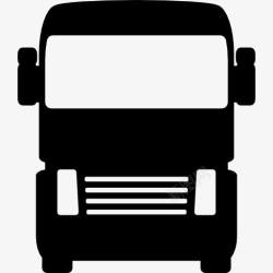货物交付卡车前图标高清图片