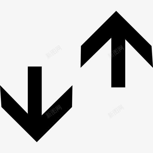 向上和向下箭头图标png_新图网 https://ixintu.com 两 信号设置 向上和向下 对的方向 相反的 箭头