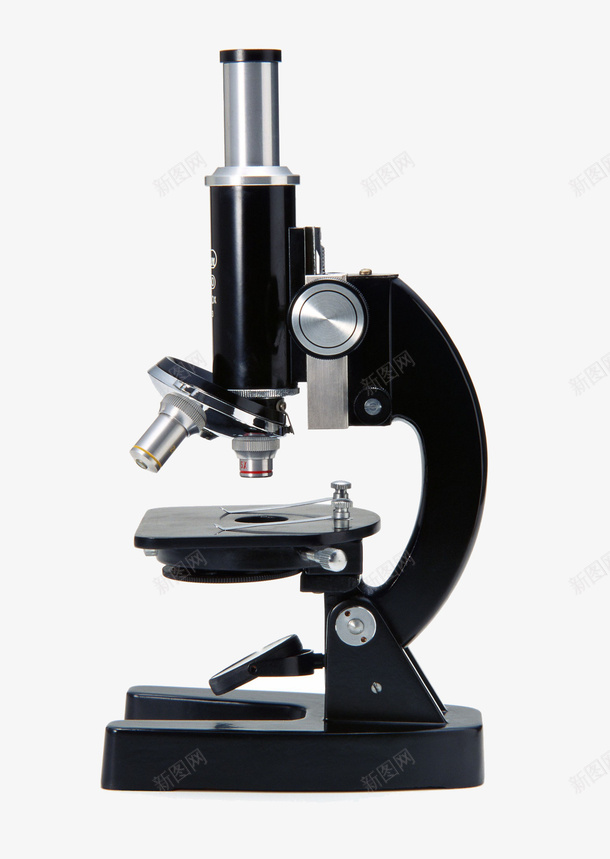 实验显微镜png免抠素材_新图网 https://ixintu.com 放大 金属 黑色