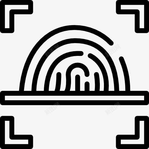 指纹扫描图标png_新图网 https://ixintu.com 保护 多媒体 安全扫描 技术 指纹扫描
