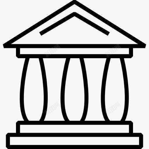 博物馆图标png_新图网 https://ixintu.com 古 希腊 神庙 纪念碑 罗马 银行