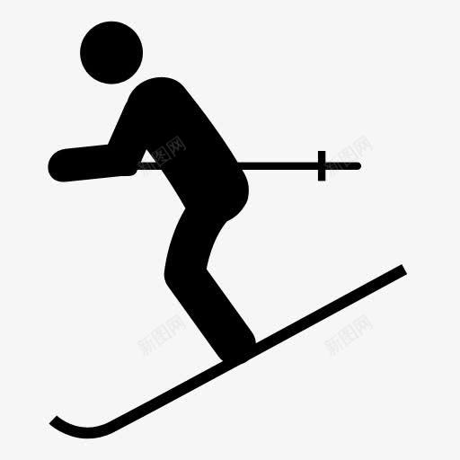 人物线图剪影png免抠素材_新图网 https://ixintu.com 剪影 奥运会 滑雪 线图 运动项目