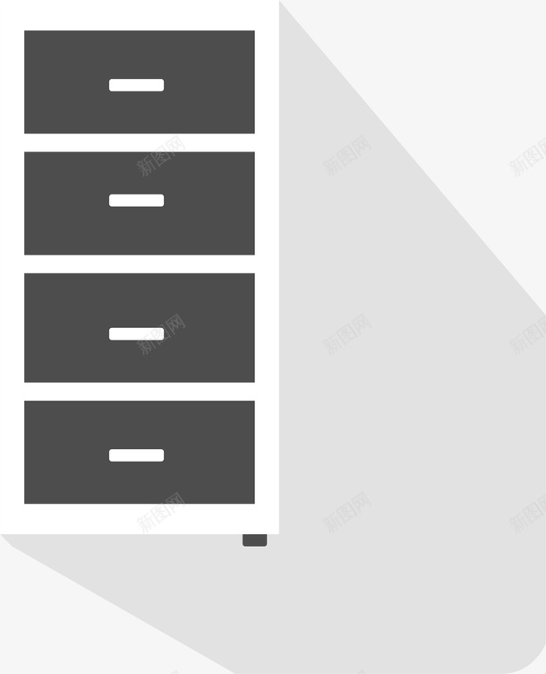 白色简约柜子png免抠素材_新图网 https://ixintu.com 储存 储物柜 家具 家装 白色柜子 装饰图案