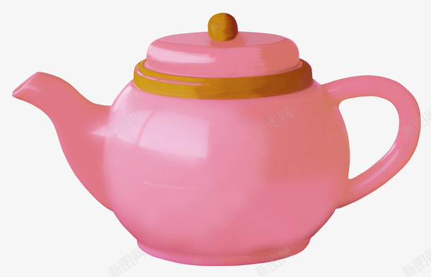 红色手绘小茶壶png免抠素材_新图网 https://ixintu.com 小茶壶 手绘 水壶 绘画 茶壶图案