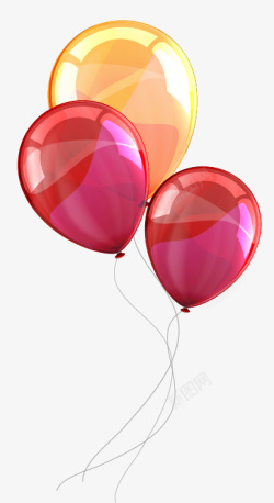 3D效果气球节日气球彩色气球素材