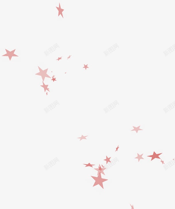 粉色创意漂浮五角星png免抠素材_新图网 https://ixintu.com 五角星 创意 漂浮 粉色