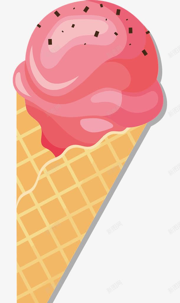 巧克力冰淇淋png免抠素材_新图网 https://ixintu.com 冰淇淋 冷饮 奶油 粉末 红色 蛋卷