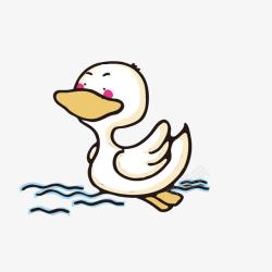 鸭子游水游水的小鸭子高清图片
