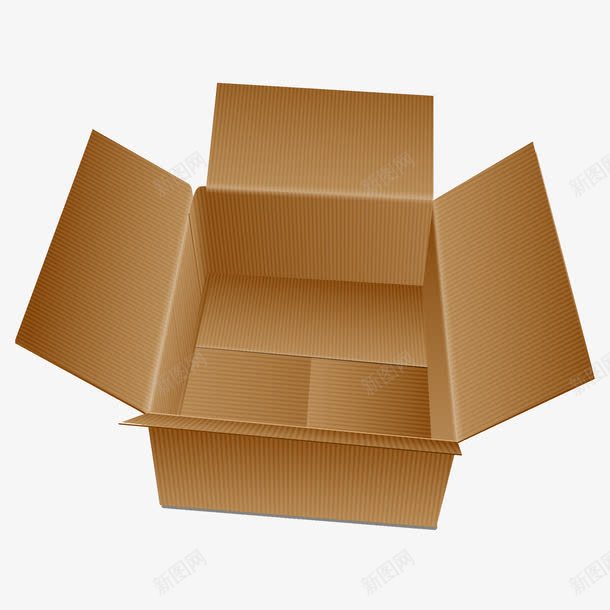 包装箱子png免抠素材_新图网 https://ixintu.com 容器 模型 牛皮纸箱子 箱子 纸箱子
