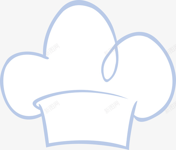 手绘蓝色厨师帽装饰png免抠素材_新图网 https://ixintu.com 免抠图 厨师帽 帽子 手绘画 抠图 装饰 装饰画