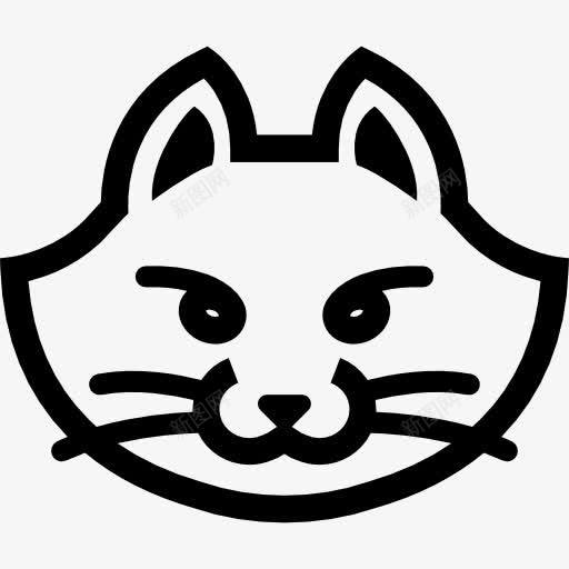 猫脸图标png_新图网 https://ixintu.com 动物 头 有趣 有趣的动物 猫 脸