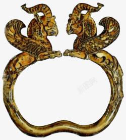 古代手工雕刻神兽戒指素材