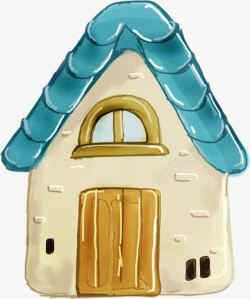 彩绘合成小房子素材