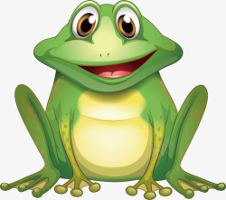蹲坐的青蛙卡通大肚子青蛙矢量图高清图片