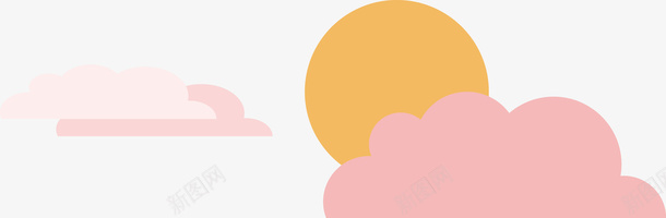 可爱粉红色的云朵和太阳矢量图ai免抠素材_新图网 https://ixintu.com 云 云朵 可爱 太阳 粉红色的云 粉色 粉色的云 矢量图
