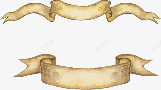 复古标题签矢量图ai免抠素材_新图网 https://ixintu.com 复古 标题签 黄色 矢量图