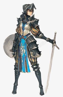 盾剑女战士素材